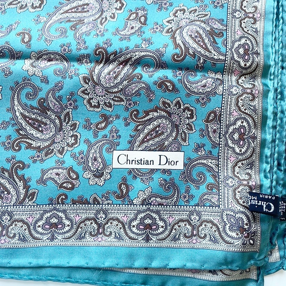 Christian Dior Silk Handkerchief Made In Italy - Picture 6 of 14